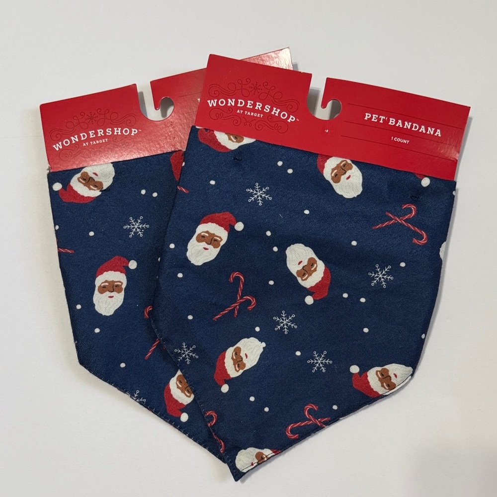 Wondershop Navy Santa & Candy Cane Pet Bandanas